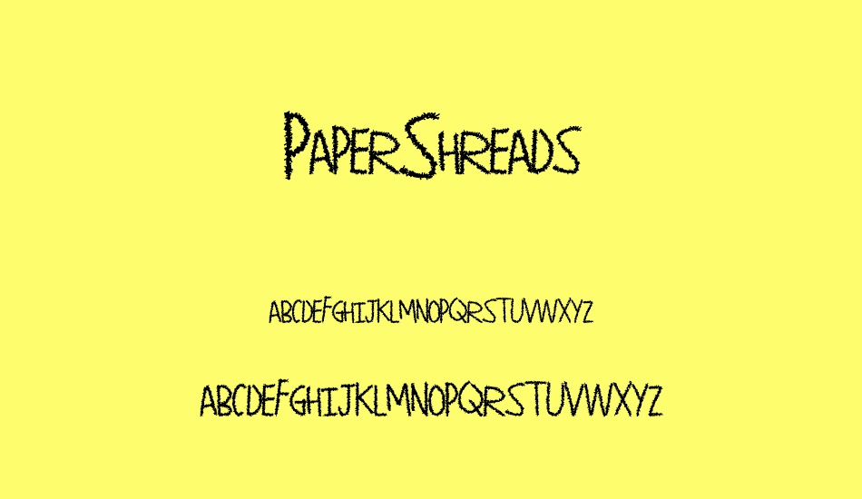 PaperShreads font