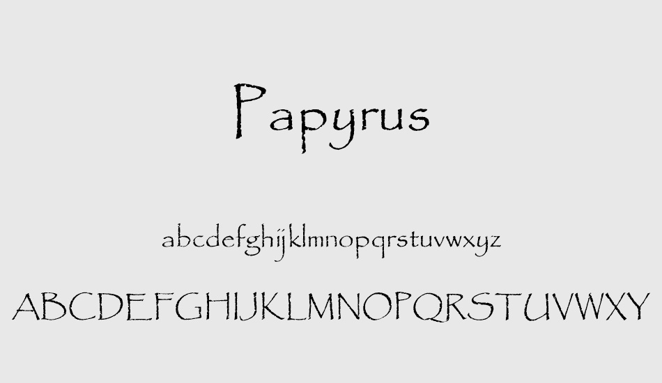 hiw to write text in papyrus font