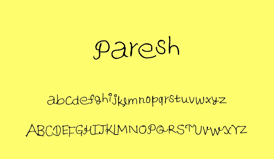 Paresh font