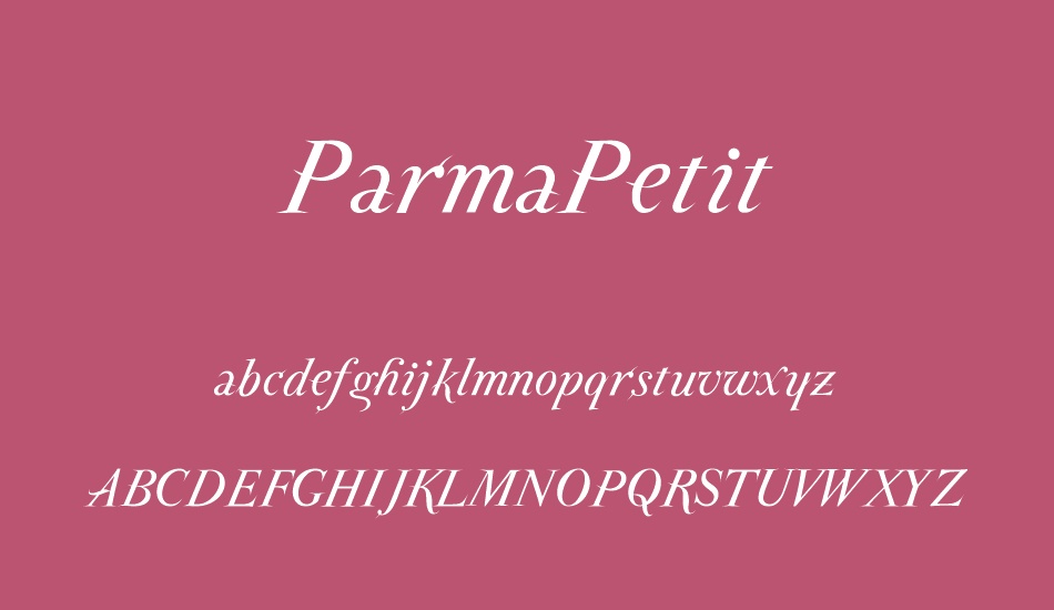 ParmaPetit font