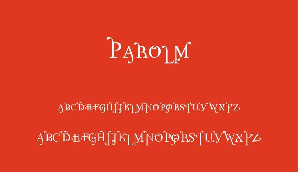 Parolm font