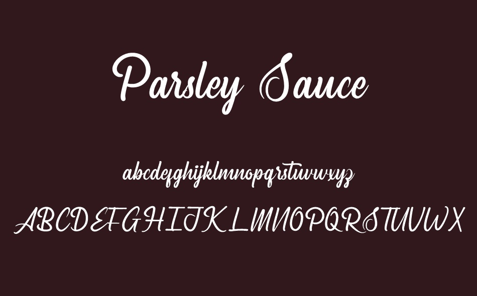 Parsley Sauce font