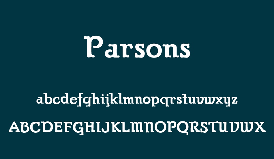 Parsons font