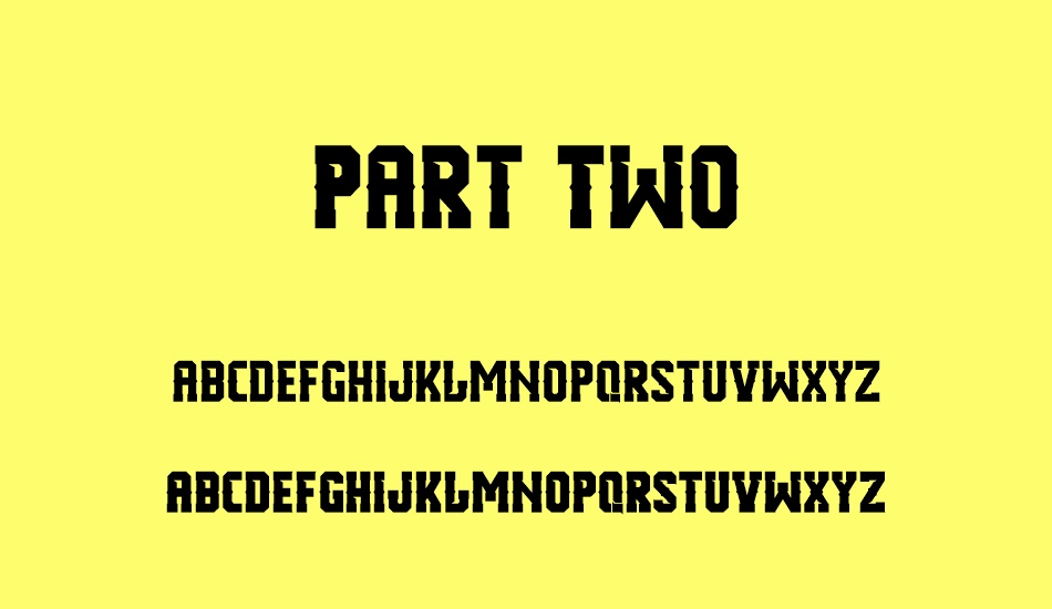 Part Two font