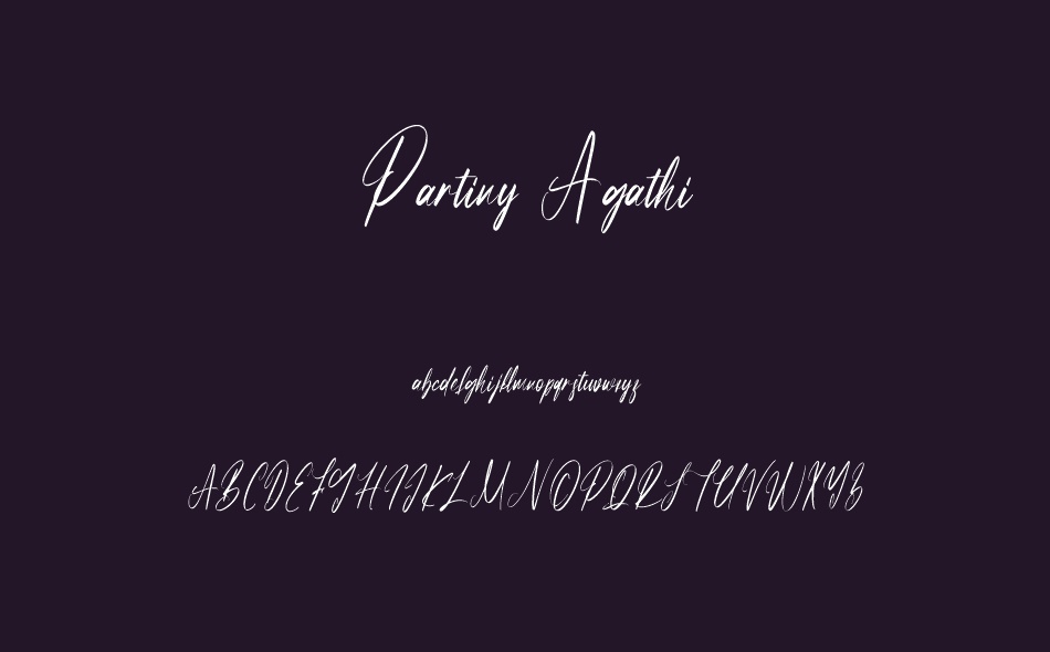 Partiny Agathi font