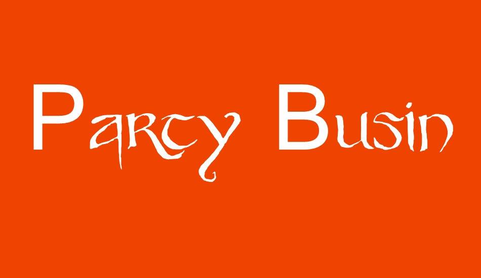 Party Business font big