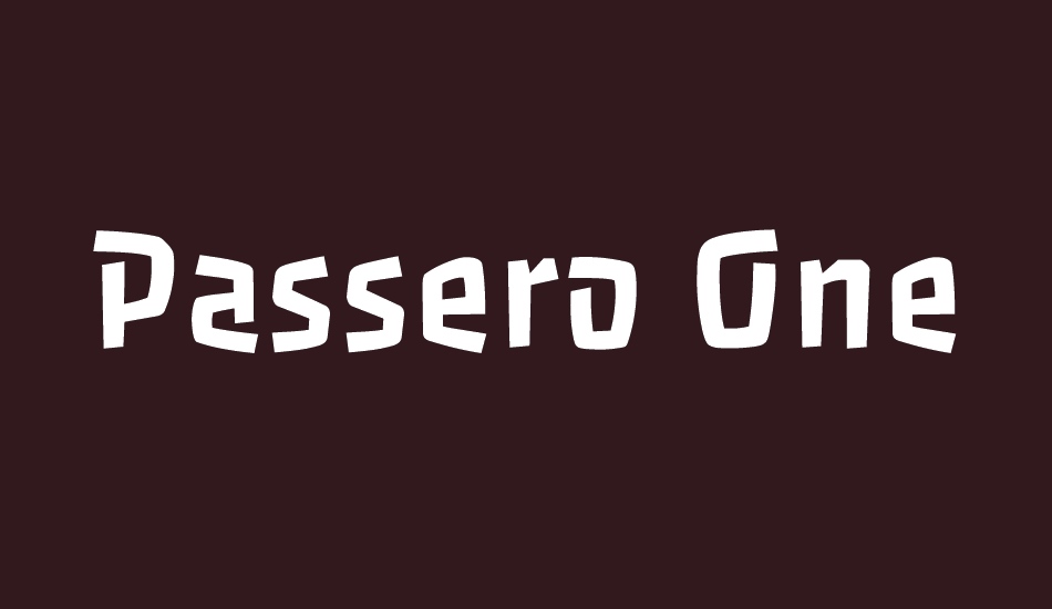 Passero One font big