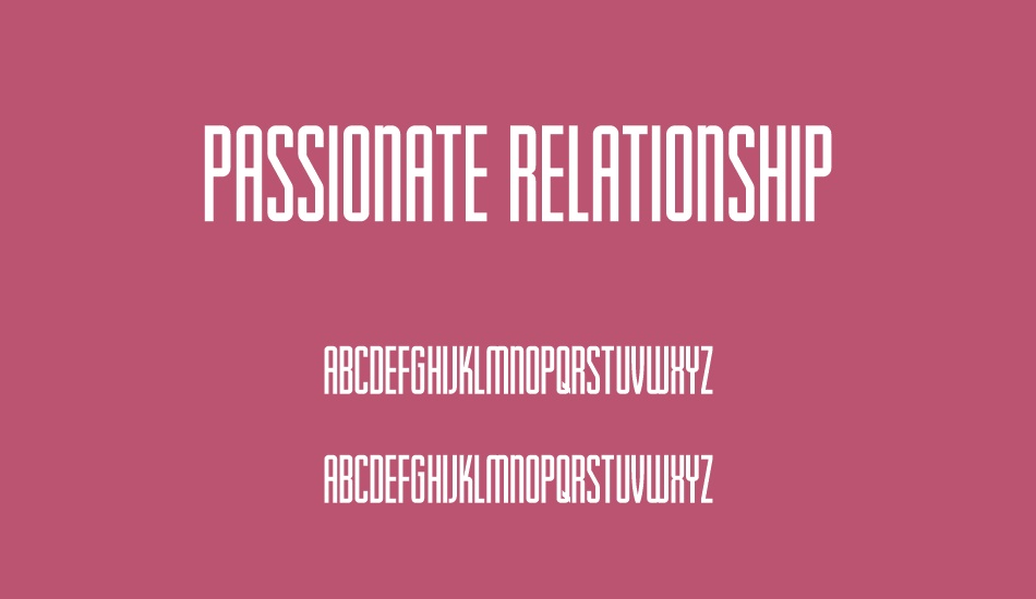 Passionate Relationship font