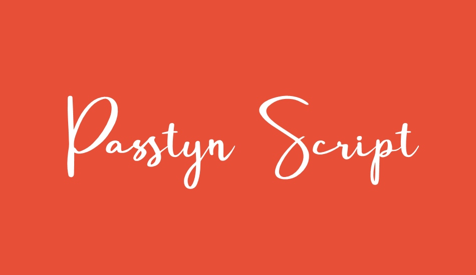 Passtyn Script font big