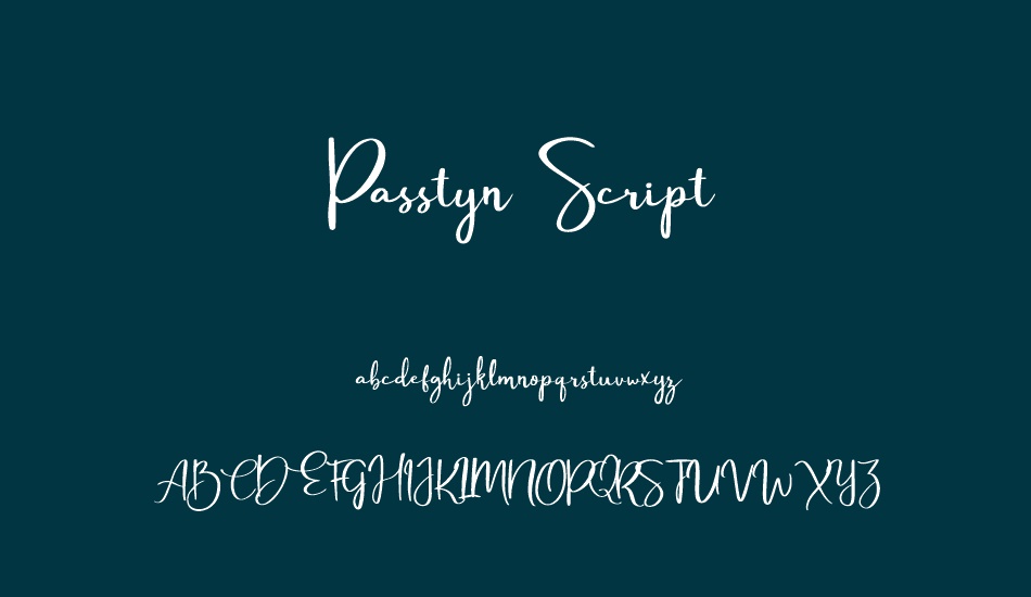 Passtyn Script font