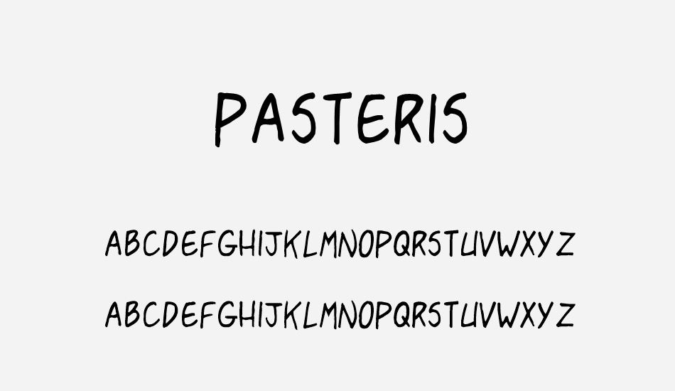 Pasteris font