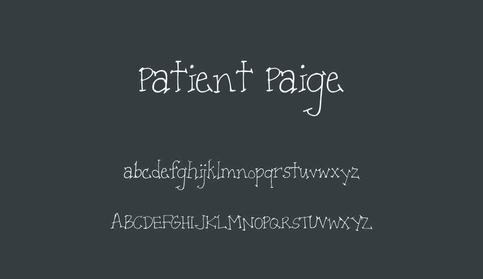 Patient Paige font