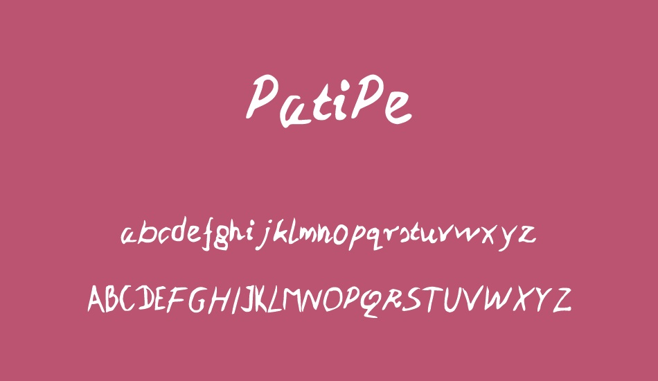 PatiPe font