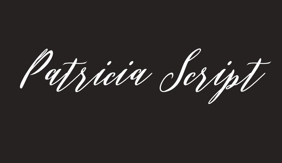 Patricia Script font big