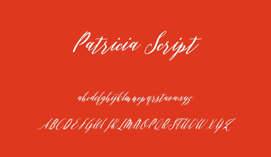 Patricia Script font