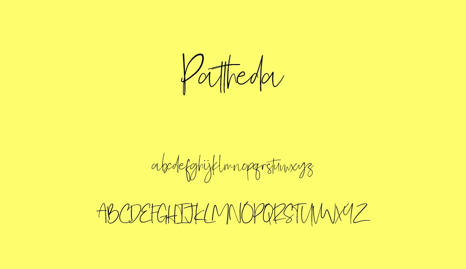 Pattheda font