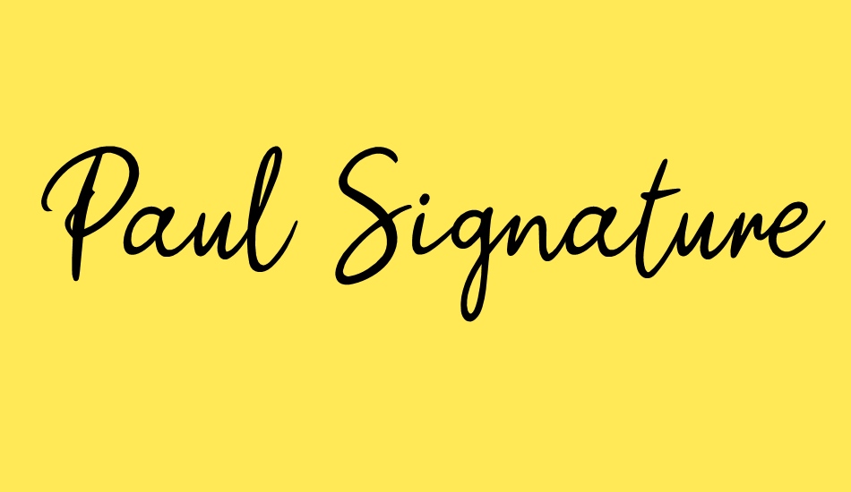 Paul Signature font big