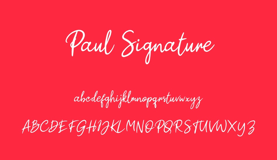 Paul Signature font