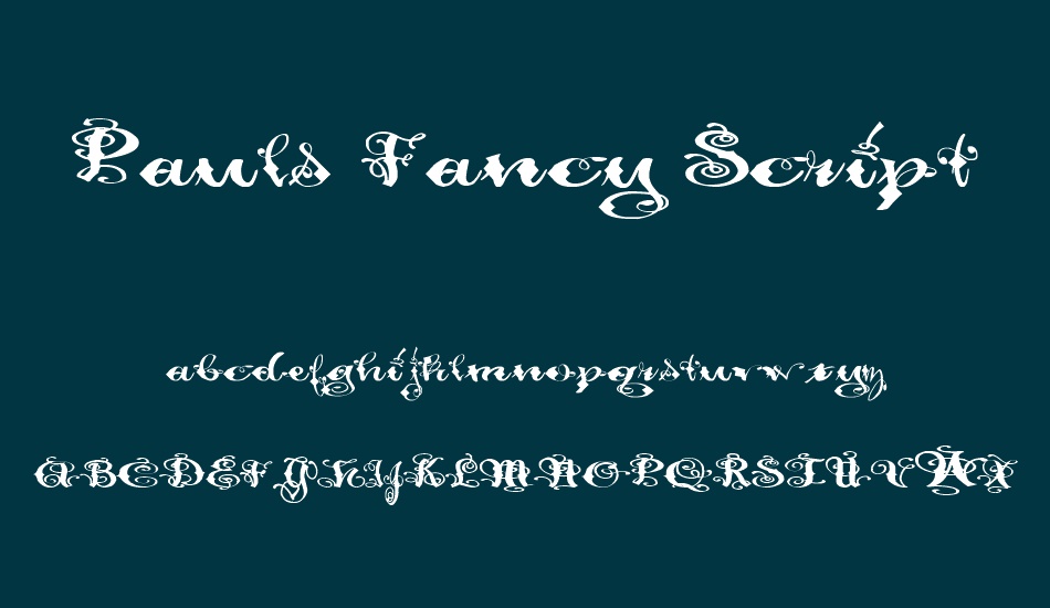 Pauls Fancy Script font