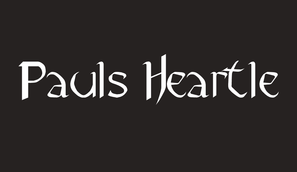 Pauls Heartless Font font big