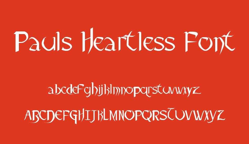 Pauls Heartless Font font