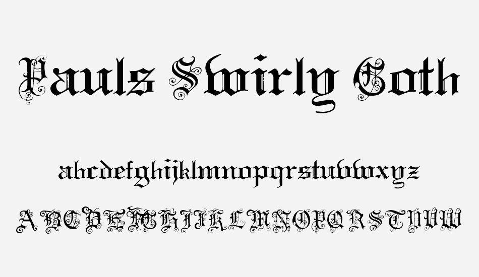 Pauls Swirly Gothic Font font