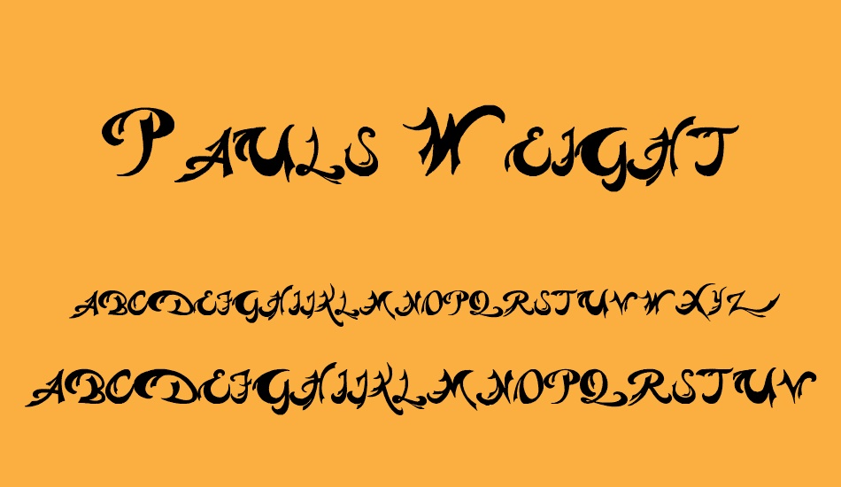 Pauls Weight font