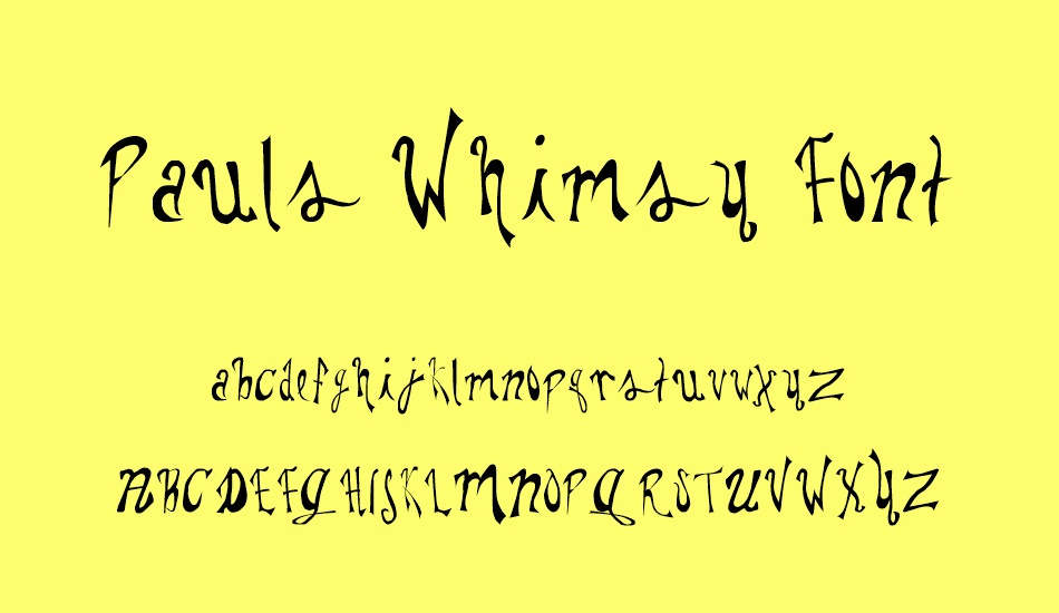 Pauls Whimsy Font font