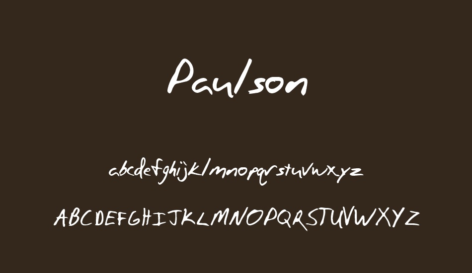 Paulson font