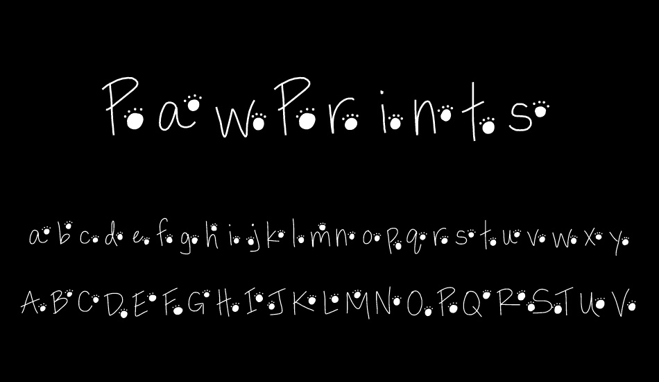 PawPrints font