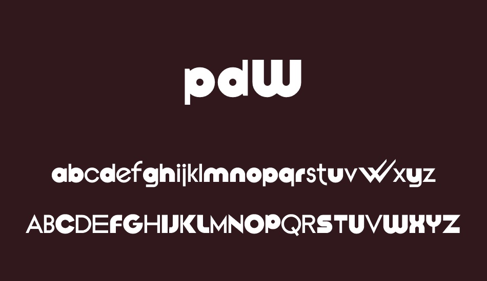 pdW font