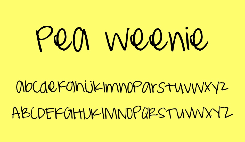 Pea Weenie font