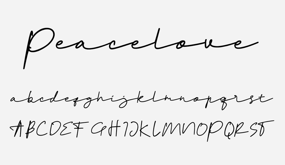 Peacelove font