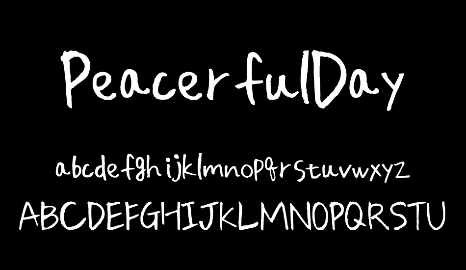 PeacerfulDay font