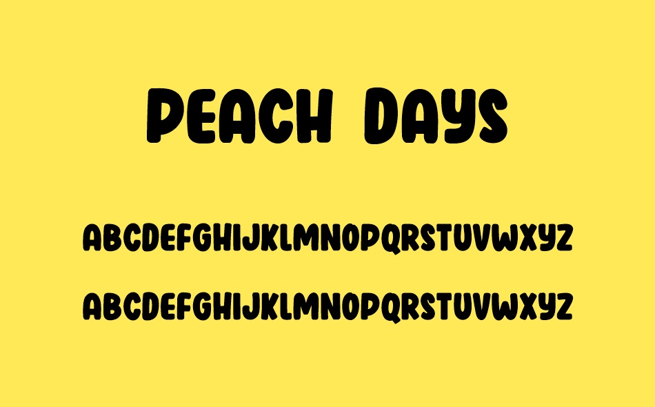 Peach Days font