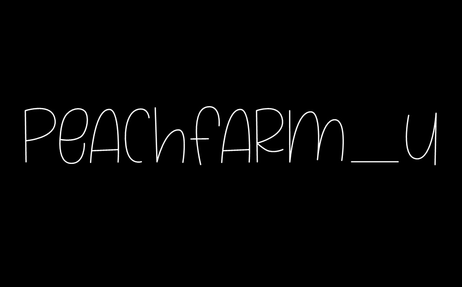 Peach Farm font big