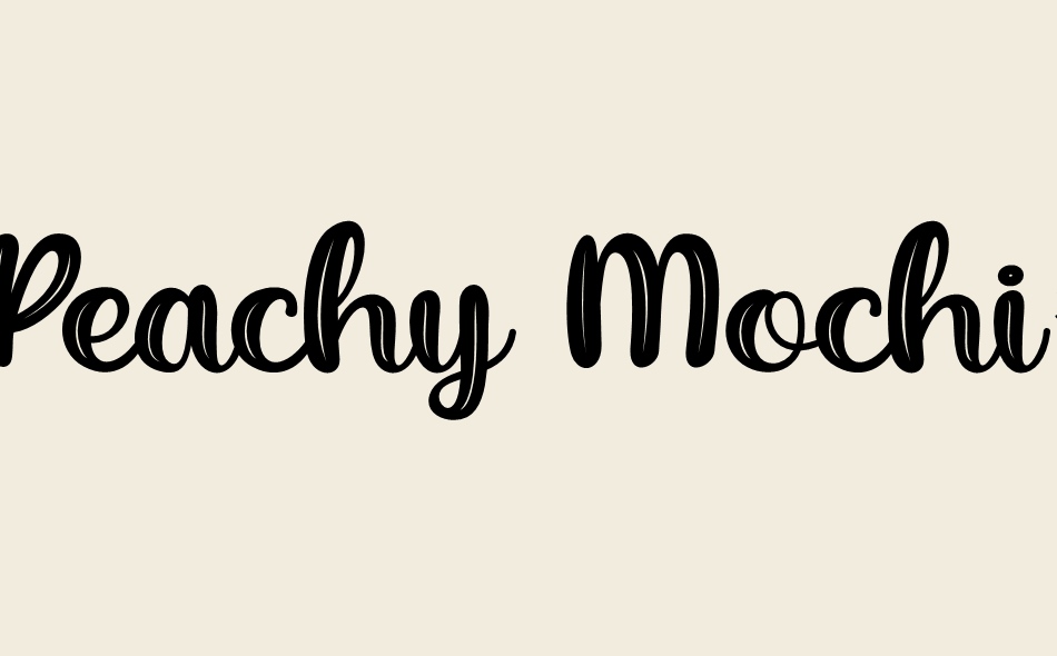 Peachy Mochi font big