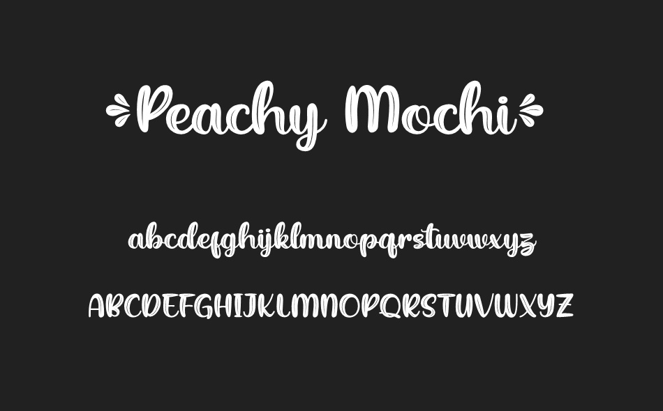 Peachy Mochi font