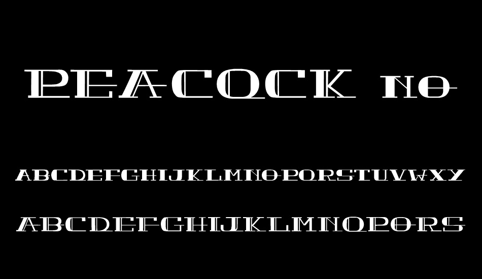 PEACOCK normal font