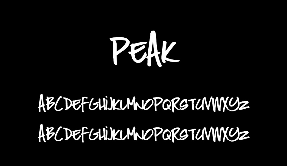 PEAK font