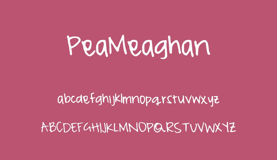 PeaMeaghan font