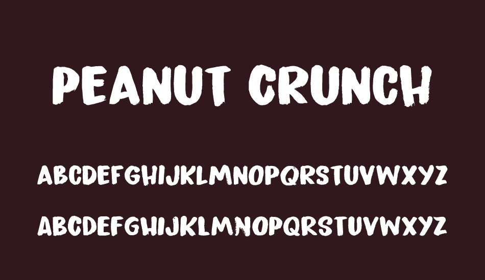 Peanut Crunch free font