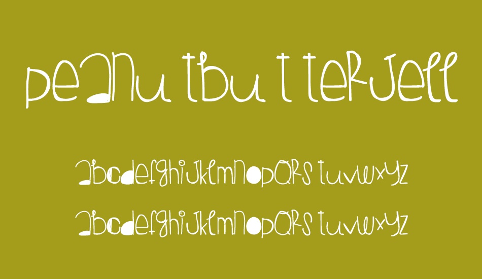 PeanutButterJelly font