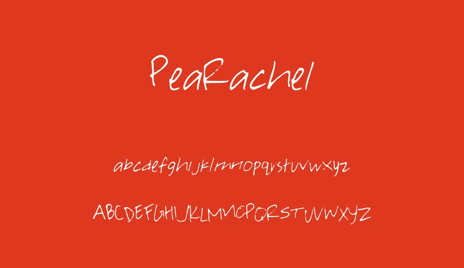 PeaRachel font