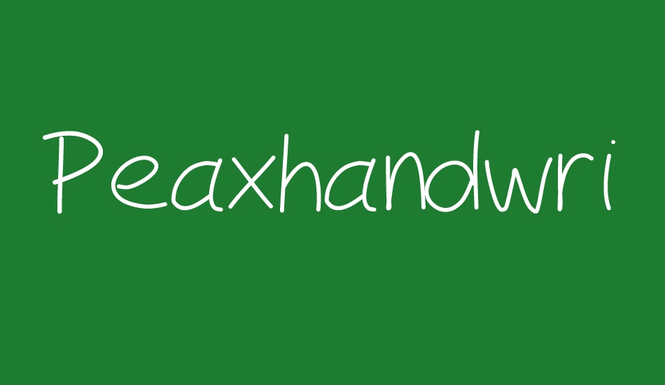 Peaxhandwritinglight font big