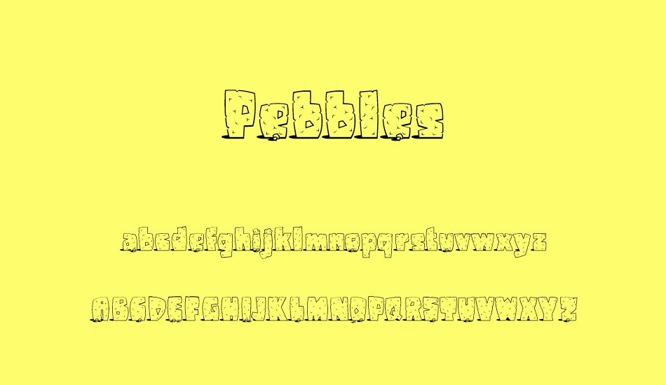 Pebbles font