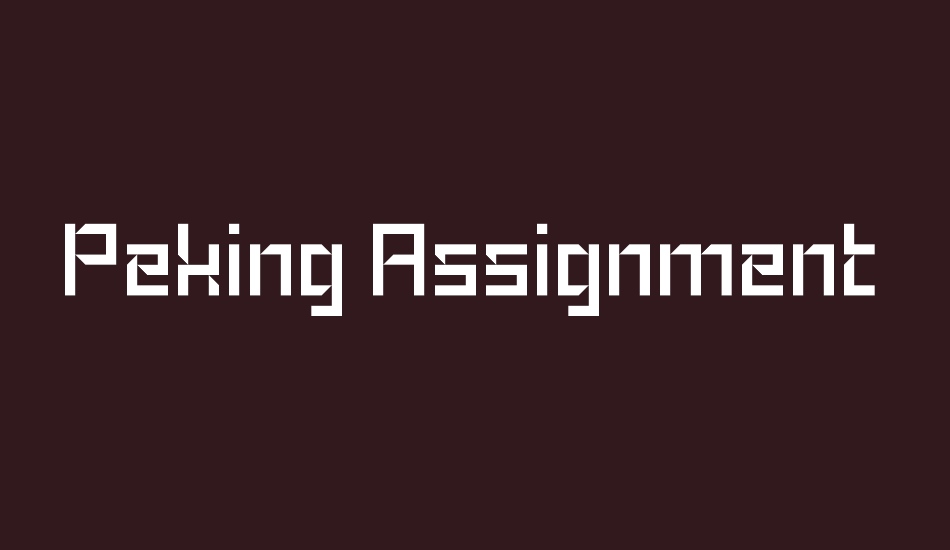 Peking Assignment font big