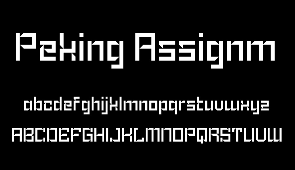 Peking Assignment font