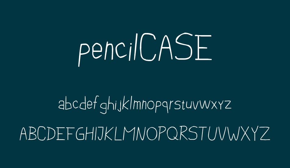 pencilCASE font