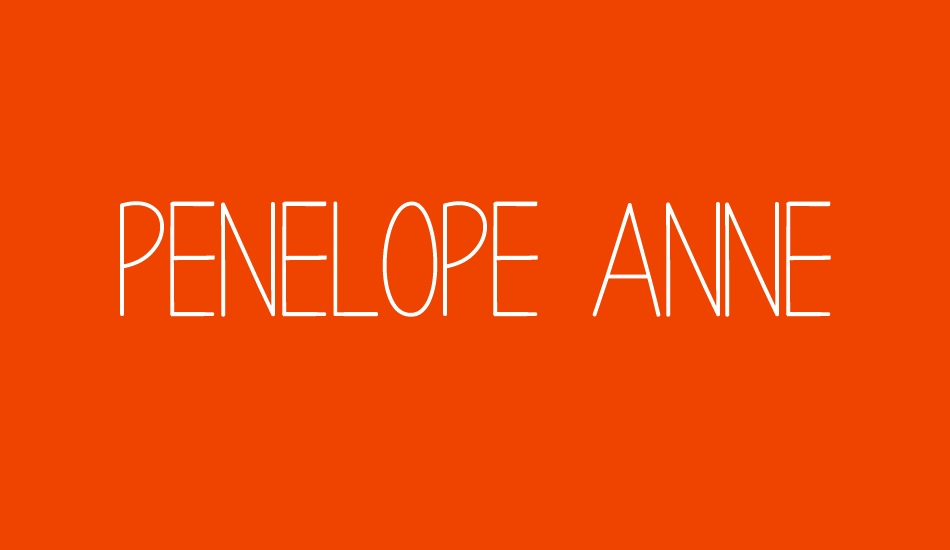 Penelope Anne font big